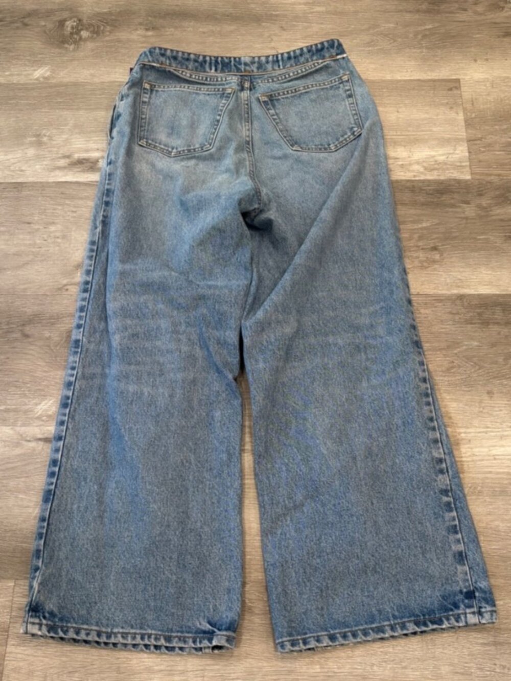 EB Denim Jeans Madison High Rise Ultra Wide Leg Luca Wash Womens 26 - Picture 8 of 10
